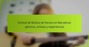Festival de Música de Verano en Barcelona: géneros, artistas y experiencias