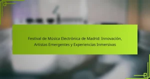 Festival de Música Electrónica de Madrid: Innovación, Artistas Emergentes y Experiencias Inmersivas